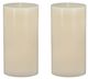 A & B Home 2-Piece Ivory White Candle Set-0