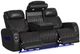 Elements International Prime Time P3 Jet Black Power Reclining Sofa with LED-5