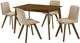 Armen Living Gina 5-Piece Sand/Walnut Dining Set-0