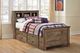 Signature Design by Ashley® Trinell Brown Youth Twin Bookcase Bed with 2 Storage Drawers-2