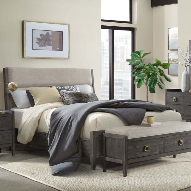 Intercon Portia Brushed Brindle King Upholstered Bed-2