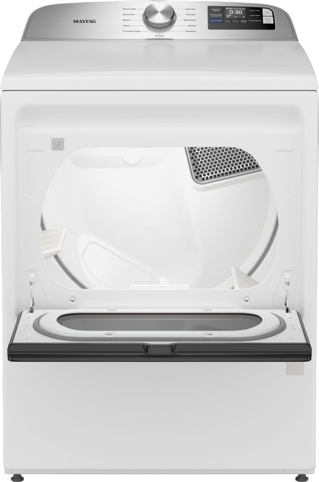 Maytag® 7.4 Cu. Ft. White Smart Front Load Gas Dryer with Extra Power-1