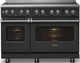 Viking® 5 Series 48" Antique Bronze Pro Style Induction Range with Polished Chrome Trim-4