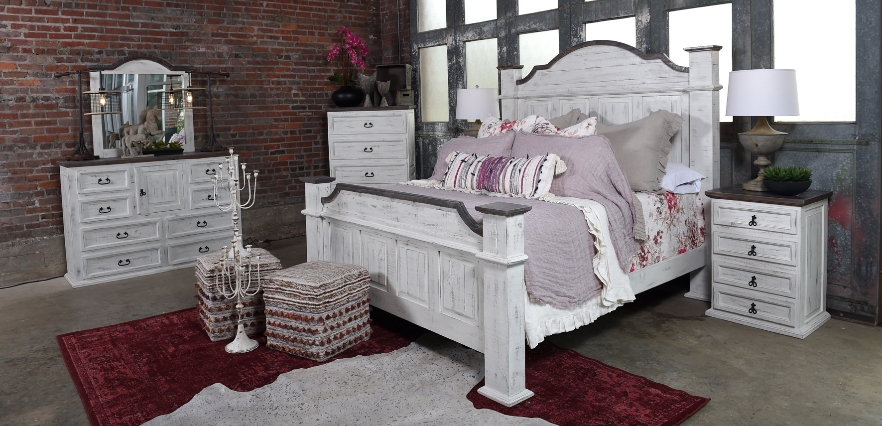 Vintage Furniture Hulk 3 Piece Two-Tone Queen Bedroom Set
