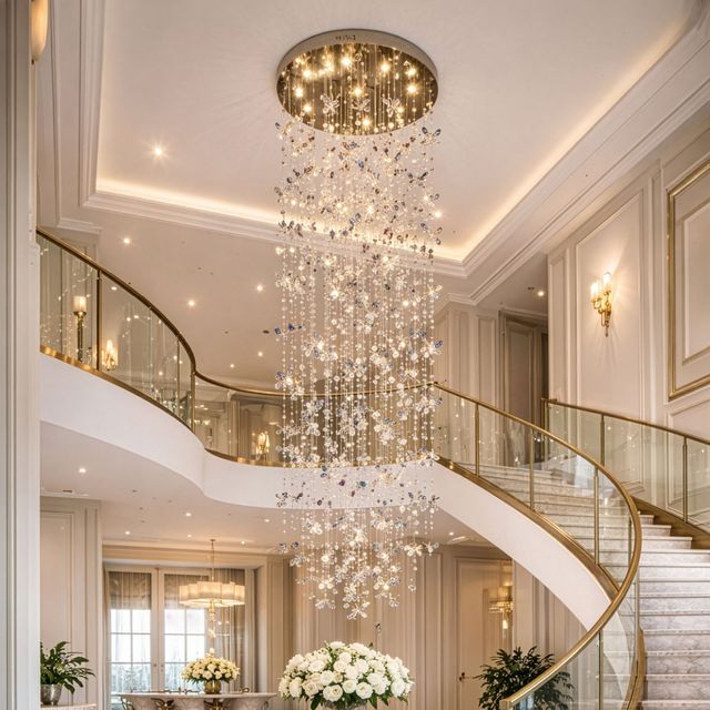 Michael Amini® Wings of Color Chrome Chandelier-1