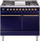 Ilve® Nostalgie II Series 40" Midnight Blue Pro Style Dual Fuel Range-0