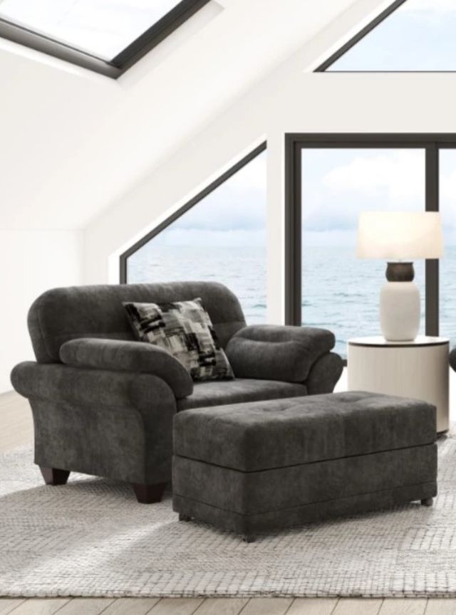 Hughes Furniture® 21900STOT Wonderland Slate Storage Ottoman-1