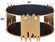 ACME Furniture Tanquin Black Glass Top Coffee Table with Gold Base-1
