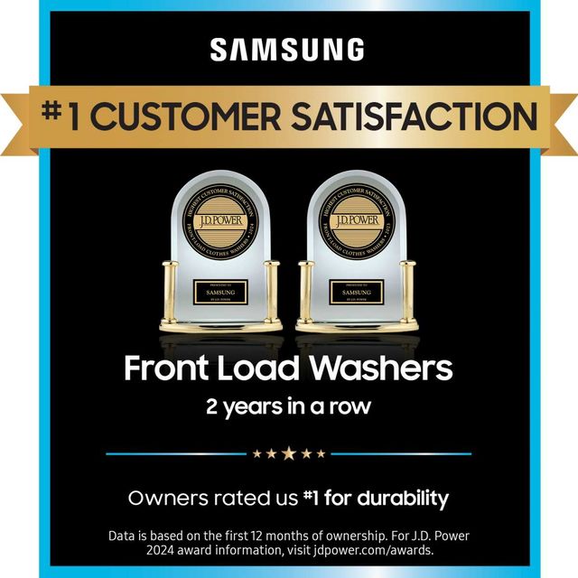Samsung Bespoke 8900 Series 5.3 Cu. Ft. Brushed Navy Front Load Washer-1