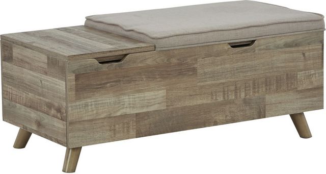 Signature Design by Ashley® Gerdanet Beige/Brown 16.75" Storage Bench