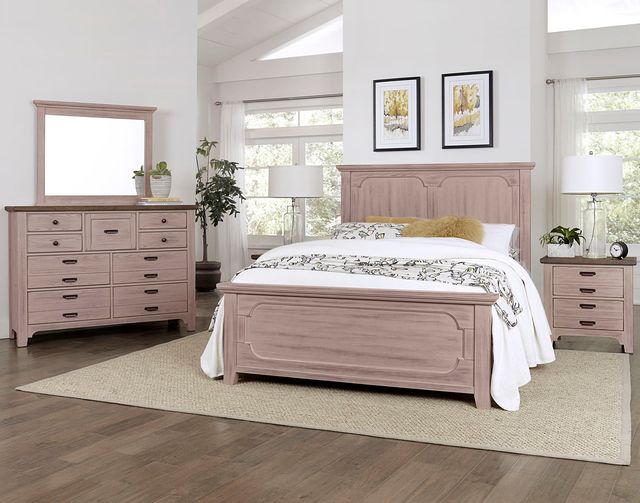 Vaughan-Bassett Bungalow Dover Grey Queen Mantel Bed-3