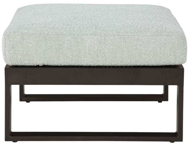 Signature Design by Ashley® Beachloft Black/Gray Aluminum Outdoor Ottoman with Cushion-1