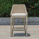 Uttermost® Paloma Cerused Wheat/Oatmeal Wicker Indoor-Outdoor Counter Stool with Cushion-1