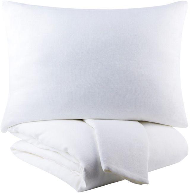 Surya Peyton White King/California King Duvet Set-0