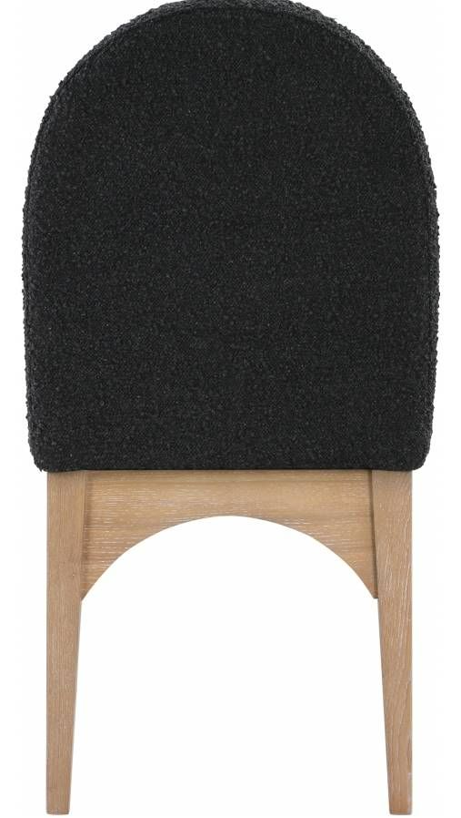 Meridian Furniture Waldorf Black/Natural Boucle Upholstered Dining Chair-2