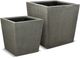 Le Present Low Tapered Anthracite 22" Planter-1