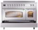Ilve® Nostalgie II Series 48" Stainless Steel Pro Style Induction Range-4