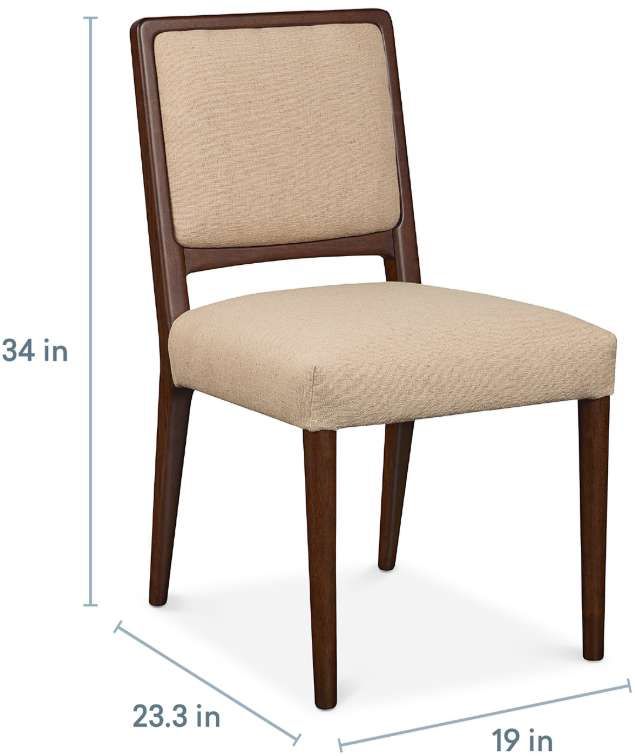 Bassett® Furniture Copenhagen Espresso/Sisal Upholstered Dining Side Chair-3