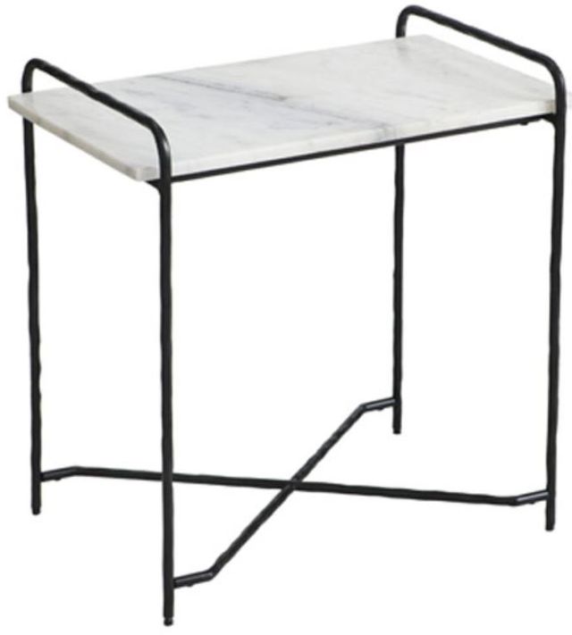 Ashber Accent Table - White/Black