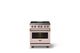 Viking® 5 Series 30" Blush Pro Style Dual Fuel (LP) Range with Brushed Brass Trim-3