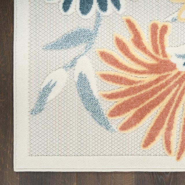 Nourison Home™ Aloha Ivory Rose 5'x8' Style 2 Area Rug-3