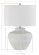 Forty West Paula Brushed Off White Table Lamp-1