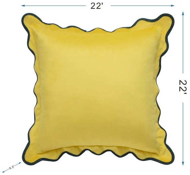 Stylecraft Tamara Day Yellow 22" Down Fill Designer Pillow-2