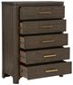 Signature Design by Ashley® Radkin Burnished Brown 5-Drawer Chest-3
