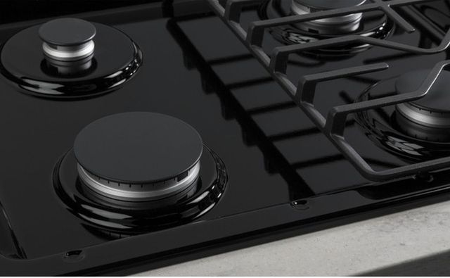 GE® 30" Black Gas Cooktop with Dishwasher-Safe Grates-3