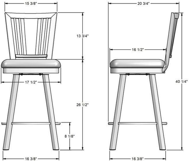 Amisco Customizable Madison Swivel Counter Stool-1