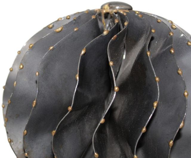 Moe's Home Collection Grey Iron Orb with White Marble-2
