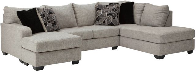 Benchcraft® Megginson 2-Piece Storm U-Shape Chaise Sectional-0