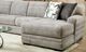 Furniture of America® Walthamstow 3-Piece Gray Right-Arm Facing Sectional and Chaise-2
