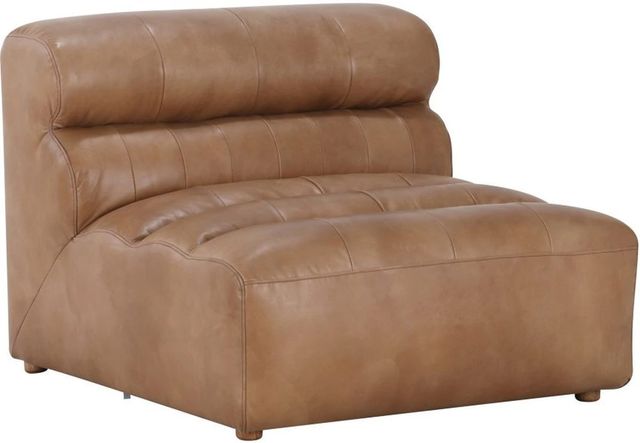 Moe's Home Collection Ramsay Tan Leather Slipper Chair-0