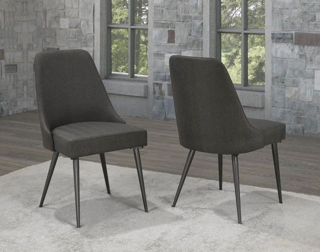 Brassex Inc. Celine 2-Piece Grey Dining Chair Set-3