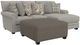 Jackson Furniture Livingston 3-Piece Linen Right Arm Facing Sectional with Ottoman-0
