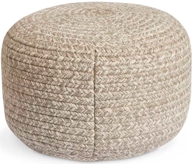 Bassett® Furniture Sosha Gray Heather Pouf-1