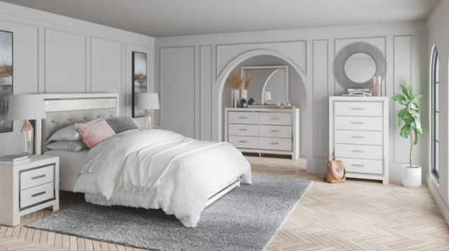 Signature Design by Ashley® Altyra 2-Piece White Queen Panel Bed Set-3