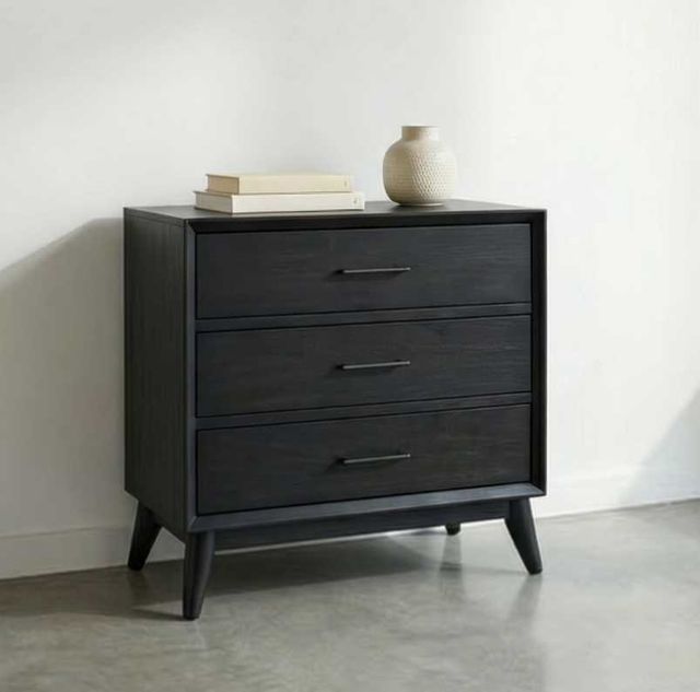 Liberty Furniture Century Modern Black Walnut Nightstand with Charging Station-1
