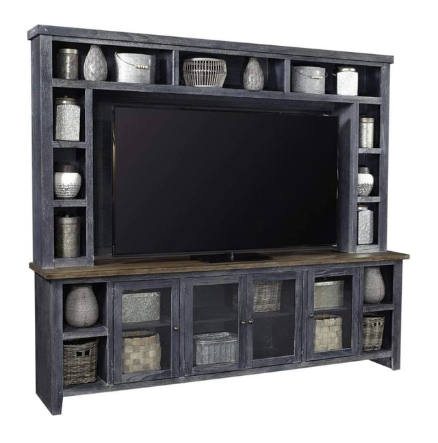 aspenhome® Eastport Drifted Black 97" Console and Hutch-0