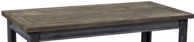 aspenhome® Eastport Drifted Black Cocktail Table with Brown Top -1