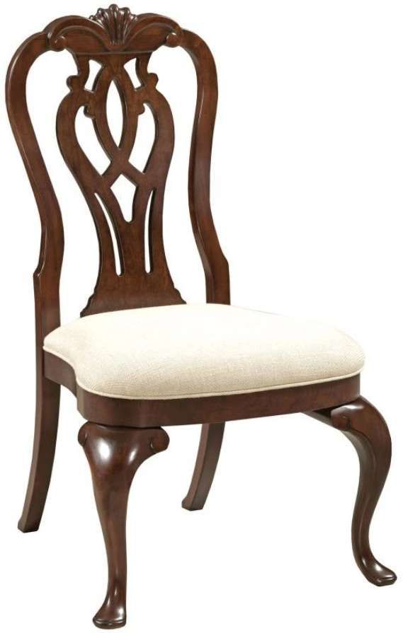 Kincaid® Hadleigh Queen Anne Beige/Wild Black Cherry Side Chair-0