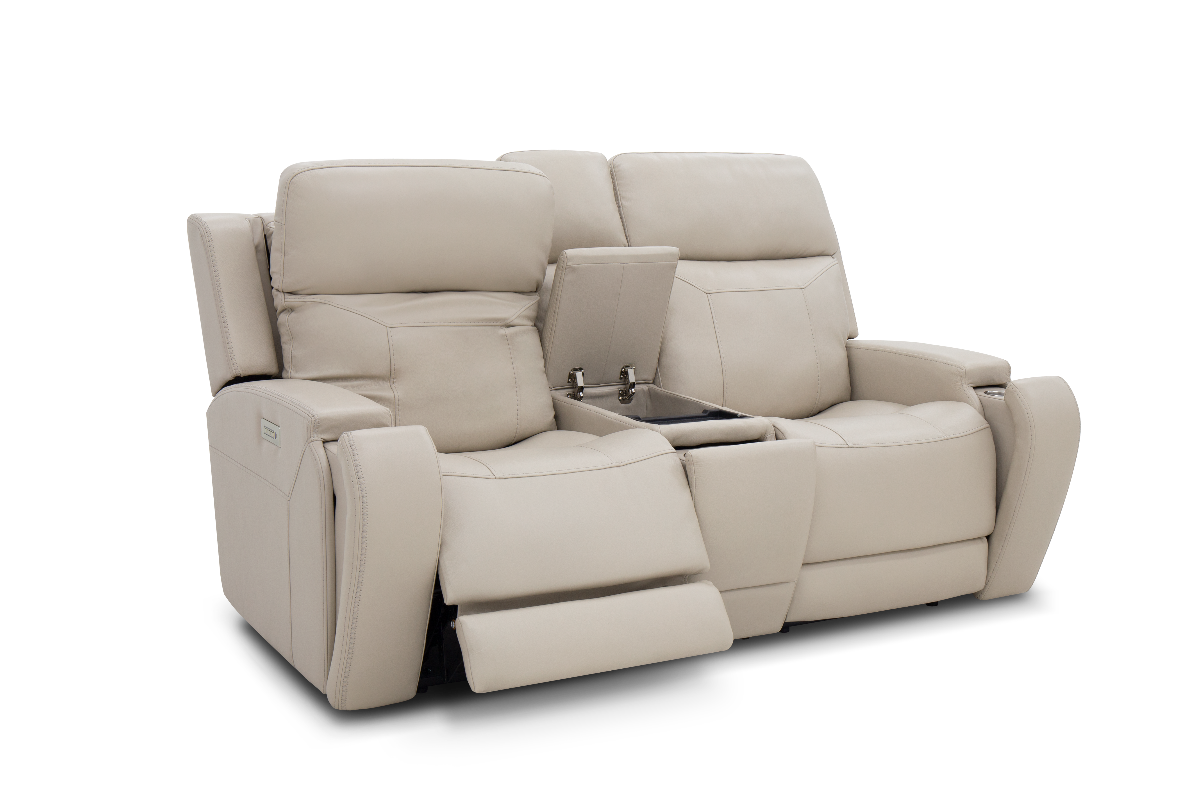 Moto Motion 828 Bone Leather Media Power Reclining Console