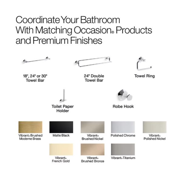 KOHLER® Occasion® Vibrant Polished Nickel Pivoting Toilet Paper Holder-4