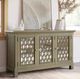 Jofran Inc. Isabella Champagne 54" Mirrored Accent Cabinet-1