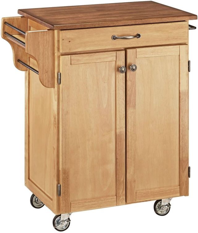 homestyles® Cuisine Cart Medium Oak/Natural Kitchen Cart-0