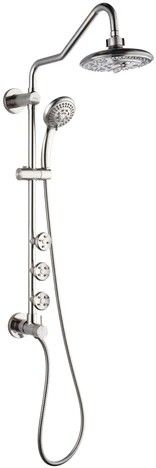 Forno Acqua AcquaSPA Brushed Nickel 8" Retrofit Shower System-0