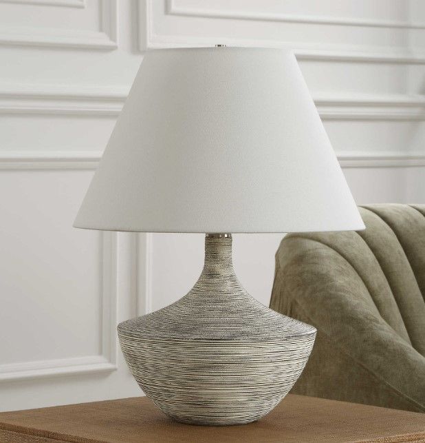 Uttermost® Carafe Charcoal/Off-White Table Lamp-1