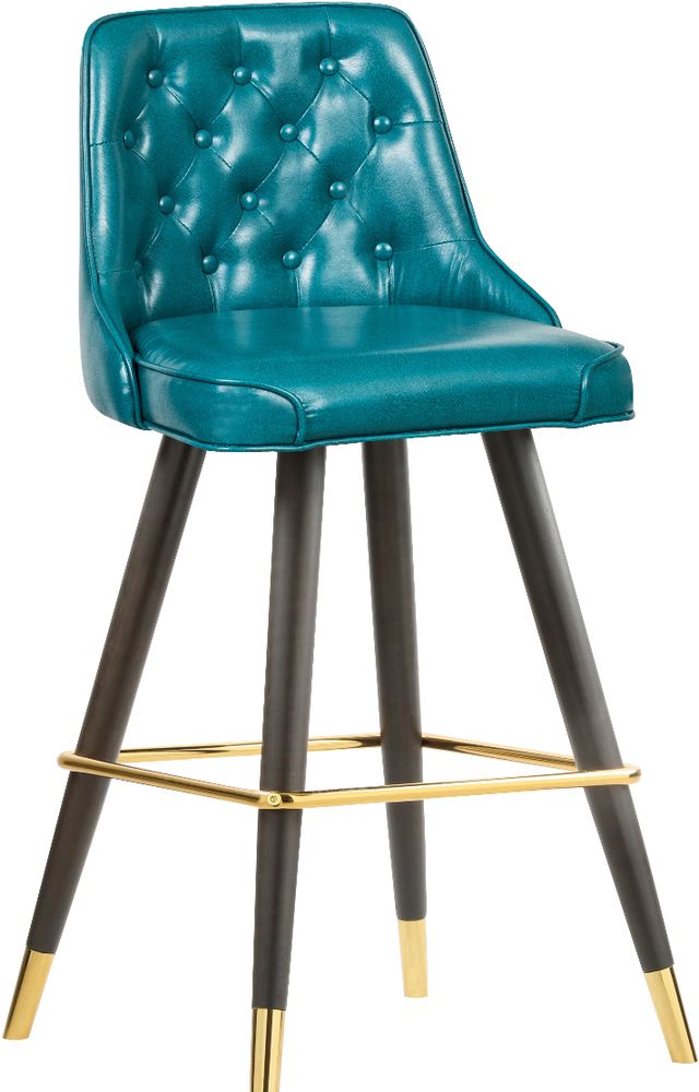 Meridian Furniture Portnoy Teal/Black Faux Leather Counter Stool-0