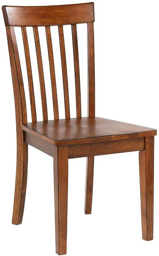 TEI Burnished Walnut Slat Back Side Chair-0